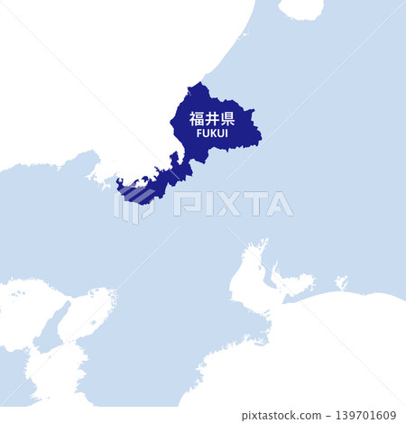 Vector illustration map of Japan: Fukui prefecture map 139701609