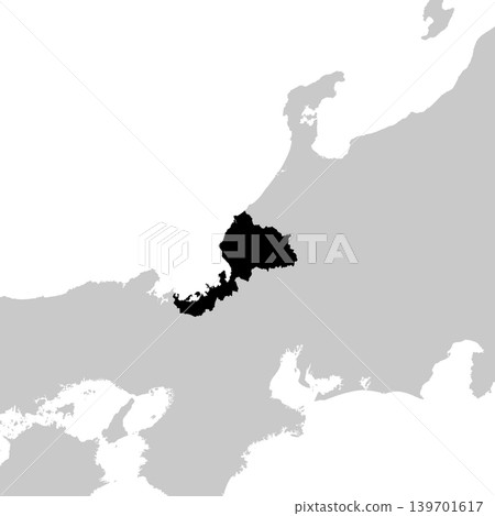 Vector illustration map of Japan: Fukui prefecture map Vector illustration map of Japan: Fukui prefecture map 139701617