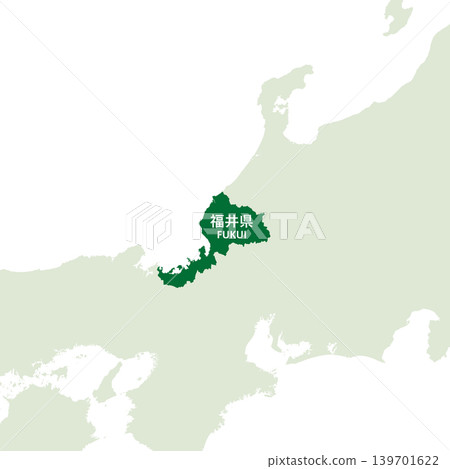 日本向量插圖地圖:福井縣地圖 日本向量插圖地圖:福井縣地圖 139701622