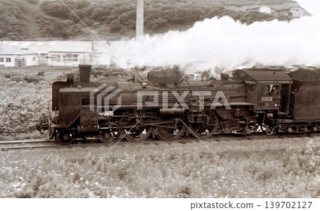 1969 (Showa 44): Steam locomotive C55 traveling on the Soya Main Line, between Minami-Wakkanai and Bakka, Hokkaido. Documentary photograph. 1969 (Showa 44): Steam locomotive C55 traveling on the Soya Main Line, between Minami-Wakkanai and Bakka, Hokkaido. Documentary photograph. 139702127