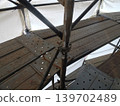 Clamps for the frame bracing of temporary scaffolding at industrial tank construction sites. 139702489