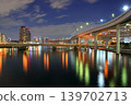 The night view of Tokyo from Shintobashi Bridge 139702713