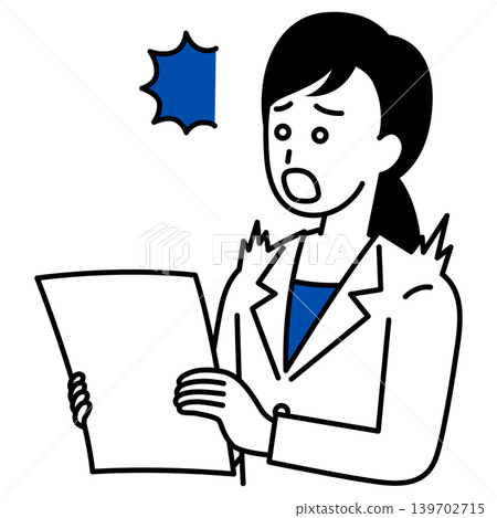 The female doctor was surprised when she saw the documents. 139702715