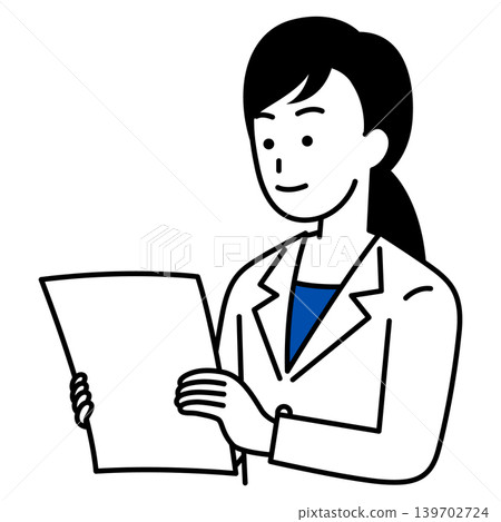 女醫生正在查看文件 女醫生正在查看文件 139702724