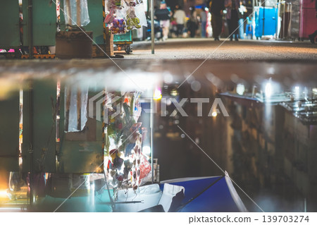 May 15 2026 Street puddle reflection capturing night market scene perspective May 15 2026 Street puddle reflection capturing night market scene perspective 139703274