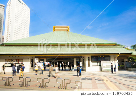 Ryogoku Kokugikan (foreground) - Sunny Ryogoku Kokugikan (foreground) - Sunny 139703425
