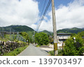 Power lines that look like suspension bridges in rural towns 139703497