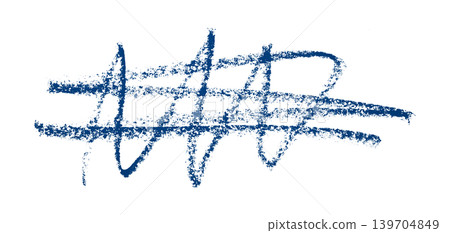 blue pencil strokes isolated on transparent background 139704849