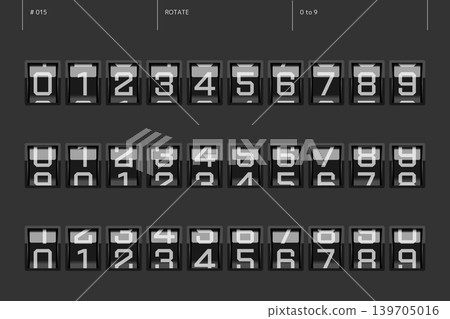 Rotary analog meter set of numbers from 0 to 9_015 Rotary analog meter set of numbers from 0 to 9_015 139705016