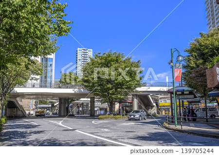 Urban scenery of the rotary in front of Oizumi-Gakuen Station Urban scenery of the rotary in front of Oizumi-Gakuen Station 139705244
