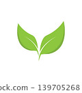 green leaf ecology nature element vector icon 139705268