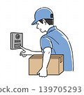 Delivery person rings the doorbell 139705293