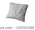 Close-up old white pillow isolated on white background 139705388
