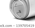 Close-up paper measuring tape roll  isolated on white background with copy space 139705419