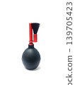 black rubber pear enema for dusting  equipment isolated on white background 139705423