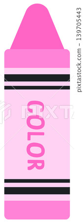 Cute pink crayon for back to school and creative art craft Cute pink crayon for back to school and creative art craft 139705443