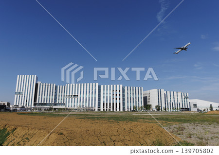 Haneda Innovation City and Airplane Haneda Innovation City and Airplane 139705802