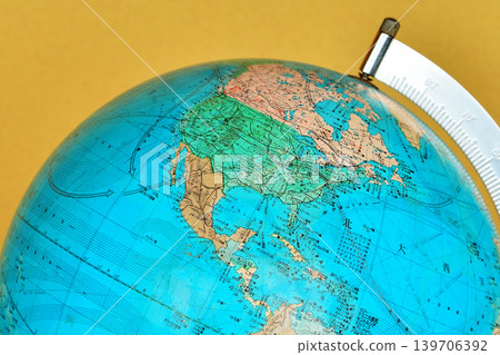 An old globe focusing on North America An old globe focusing on North America 139706392