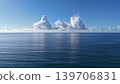 從海面上看到的藍天和大海 139706831
