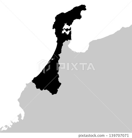 日本向量插圖地圖:石川縣地圖 日本向量插圖地圖:石川縣地圖 139707071