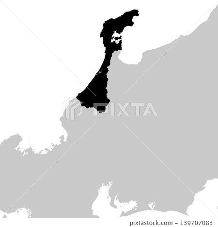 Vector illustration map of Japan: Ishikawa prefecture map Vector illustration map of Japan: Ishikawa prefecture map 139707083