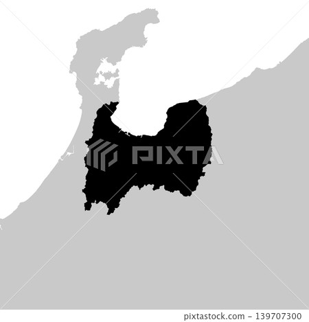 Vector illustration map of Japan: Toyama prefecture map Vector illustration map of Japan: Toyama prefecture map 139707300