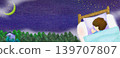 午夜的場景，一個熟睡的男人 139707807