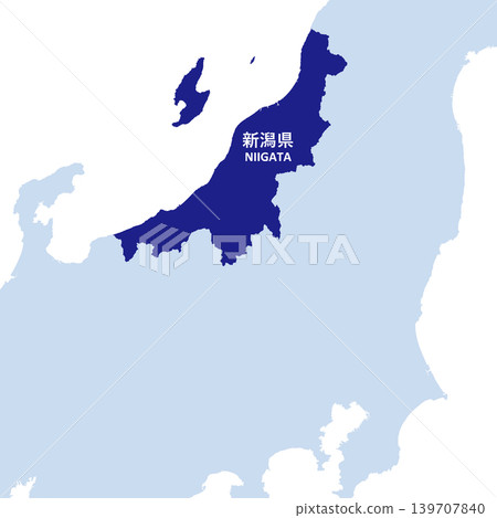 日本新潟縣地圖向量插畫素材 139707840