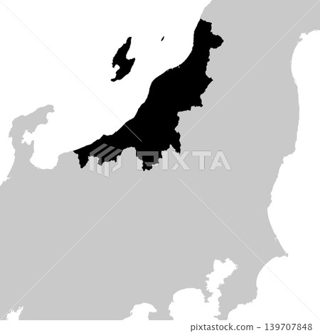 Vector illustration map material for Japan: Niigata Prefecture map Vector illustration map material for Japan: Niigata Prefecture map 139707848