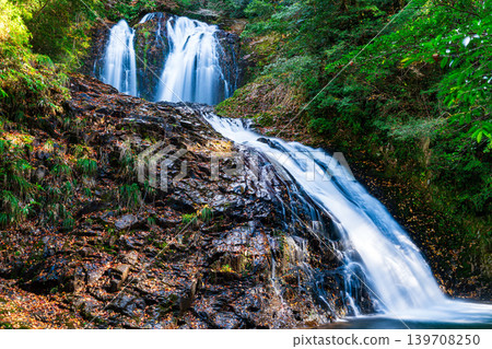 [Japan's Top 100 Waterfalls] Ryuzu Yaetaki Waterfall, Yashio Waterfall in Late Autumn (Part 9), Unnan City, Shimane Prefecture 139708250