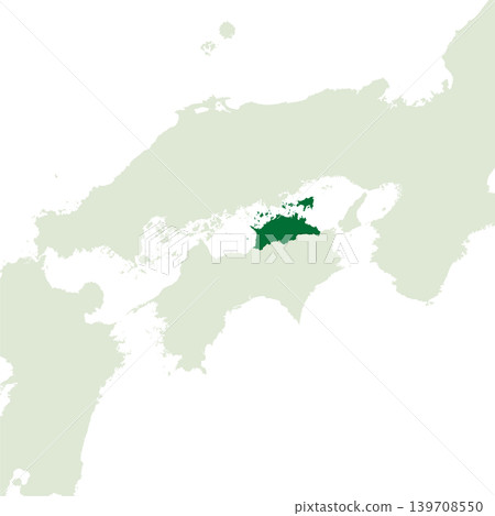 Vector illustration map material for Japan: Map of Kagawa Prefecture Vector illustration map material for Japan: Map of Kagawa Prefecture 139708550
