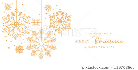 Merry chiristmas new year ornament snow flake  139708663