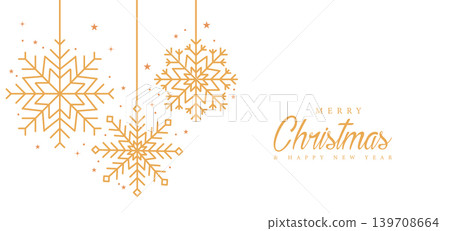 Merry chiristmas new year ornament snow flake  139708664