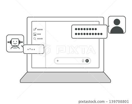 用於與人工智慧聊天互動的螢幕（在電腦上） 139708801