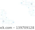 Simple frame with a blue geometric design 139709128
