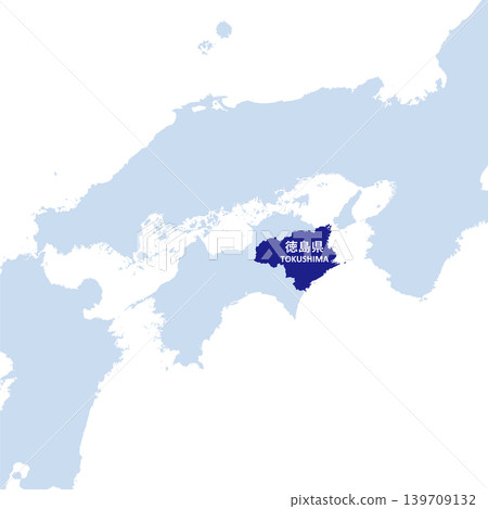 日本向量插圖地圖素材：德島縣地圖 139709132