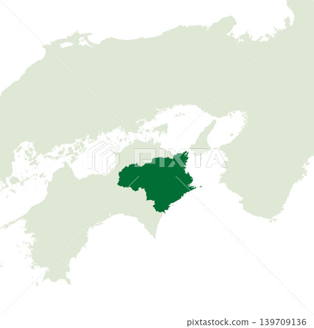 Vector illustration map material for Japan: Map of Tokushima Prefecture Vector illustration map material for Japan: Map of Tokushima Prefecture 139709136