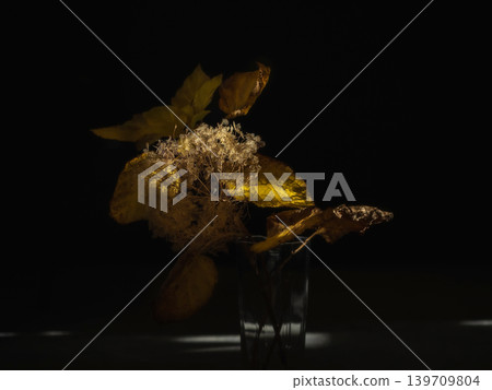 Withered hydrangea flower Withered hydrangea flower 139709804