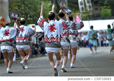 阿波舞春季祭典「德島城阿波舞」著名舞蹈團體身著法被表演 阿波舞春季祭典「德島城阿波舞」著名舞蹈團體身著法被表演 139710083