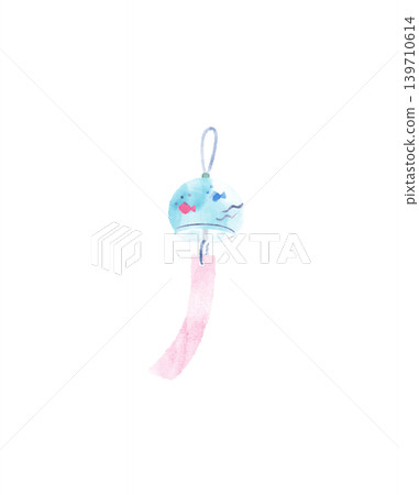 Watercolor-style summer illustration of wind chimes (transparent background) Watercolor-style summer illustration of wind chimes (transparent background) 139710614
