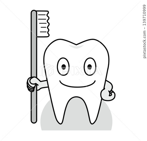 [Monochrome] Icon/Character: Toothbrushing, Teeth 139710999