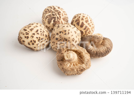 Dried shiitake mushroom, organic nature healthy food. 139711194