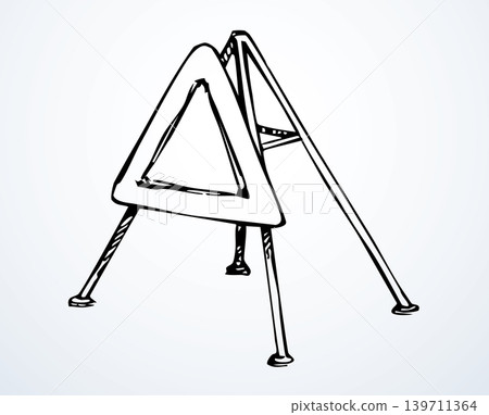 Vector drawing. Restricted road sign 139711364