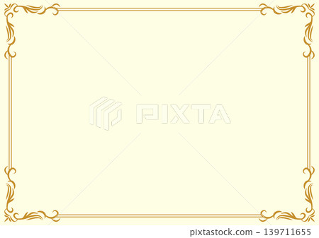 Elegant classic gold frame background Elegant classic gold frame background 139711655
