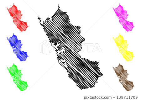 Ogooue-Maritime Province (Subdivisions of Gabon, Gabonese Republic) map vector illustration, scribble sketch Ogooue Maritime map Ogooue-Maritime Province (Subdivisions of Gabon, Gabonese Republic) map vector illustration, scribble sketch Ogooue Maritime map 139711709