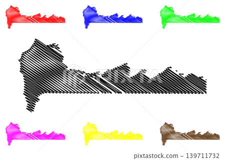 Western Division (Subdivisions of the Gambia, Republic of The Gambia) map vector illustration, scribble sketch West Coast Region map 139711732