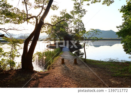 ◇須濱神社(清晨)/西池(又稱「鴨池」),兵庫縣姬路市林田地區 ◇須濱神社(清晨)/西池(又稱「鴨池」),兵庫縣姬路市林田地區 139711772