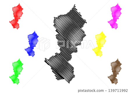 Moravica District (Republic of Serbia, Districts in Sumadija and Western Serbia) map vector illustration, scribble sketch Moravica map Moravica District (Republic of Serbia, Districts in Sumadija and Western Serbia) map vector illustration, scribble sketch Moravica map 139711992