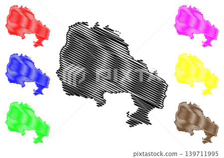 North Banat District (Republic of Serbia, Districts in Vojvodina) map vector illustration, scribble sketch North Banat map North Banat District (Republic of Serbia, Districts in Vojvodina) map vector illustration, scribble sketch North Banat map 139711995