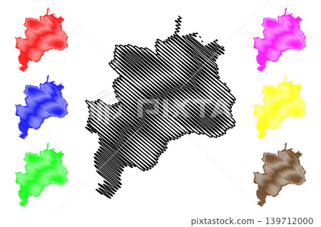 Rasina District (Republic of Serbia, Districts in Sumadija and Western Serbia) map vector illustration, scribble sketch Rasina map Rasina District (Republic of Serbia, Districts in Sumadija and Western Serbia) map vector illustration, scribble sketch Rasina map 139712000